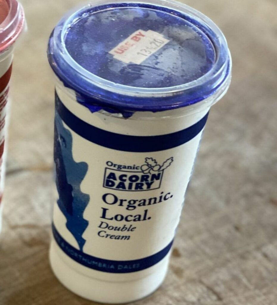 Acorn Dairy Milk 1 pt Glass Bottle Broom House Farm